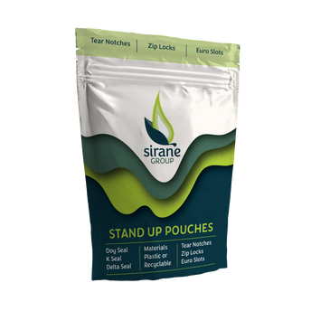 Stand-up pouches from Sirane's flexible packaging division
