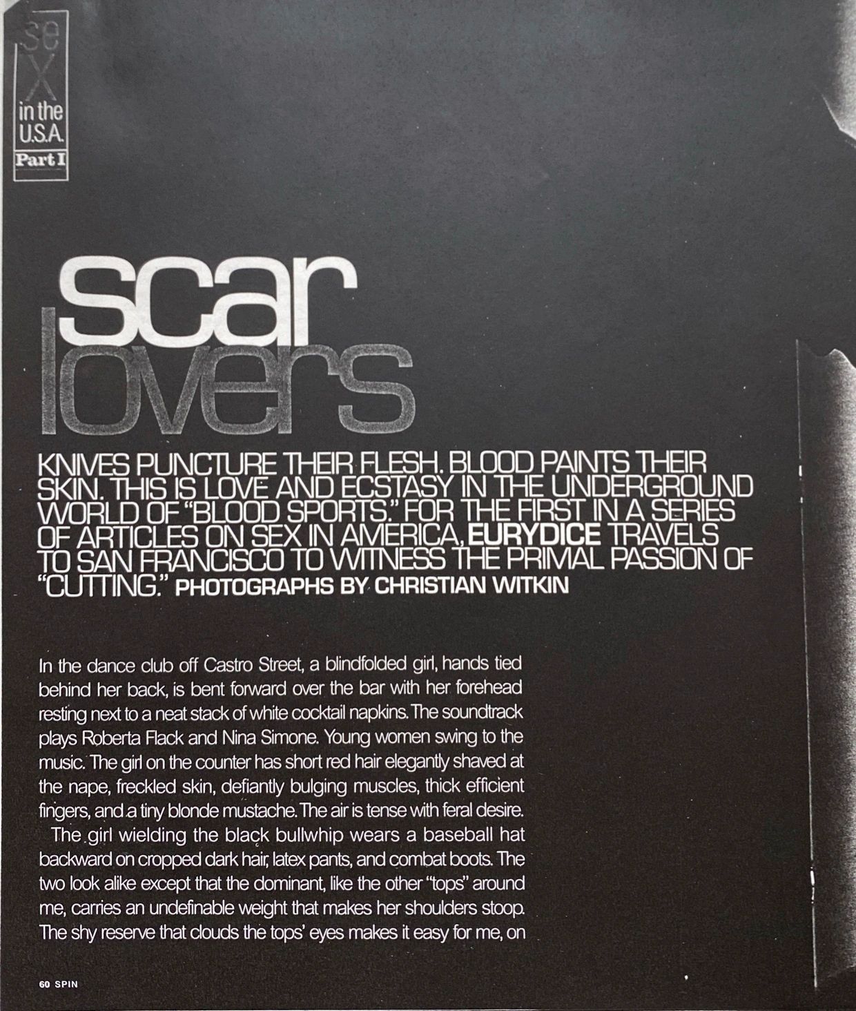 scar lovers by eve eurydice article. spin magazine staff writer