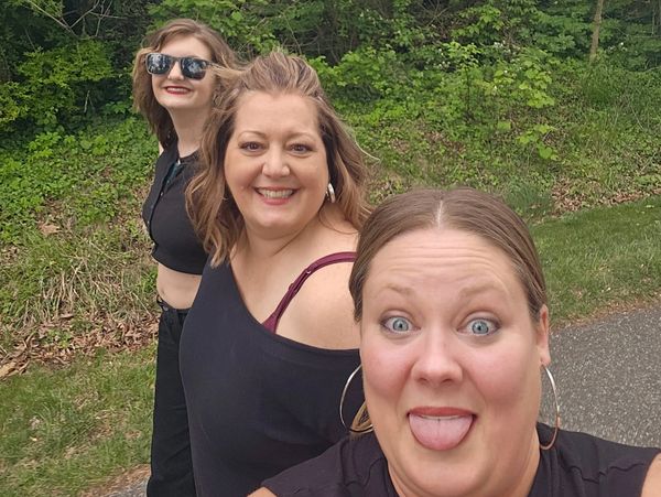 Quinn, Tonya, and Devin on our way to Metallica. May 7, 2025 Lane Stadium, Blacksburg, V