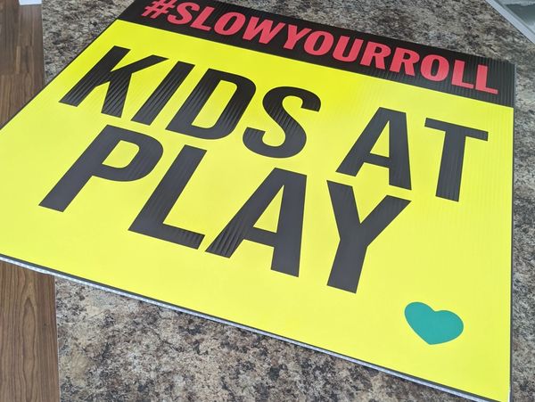 Slow Your Roll - slowyourroll - road safety sign - lethbridge & southern alberta