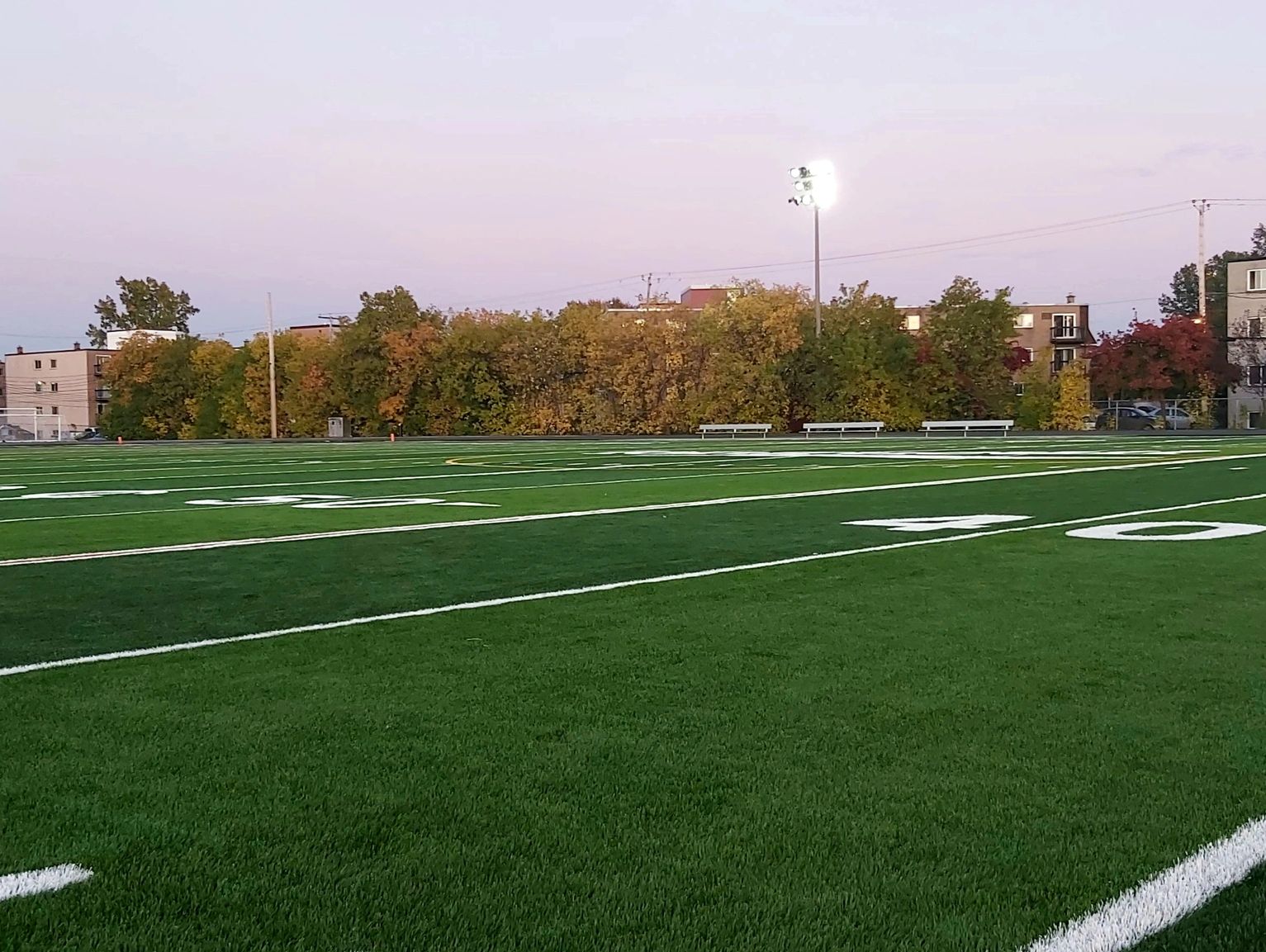 artificial turf field in longueuil. Ecole Jacques rousseau turf field.