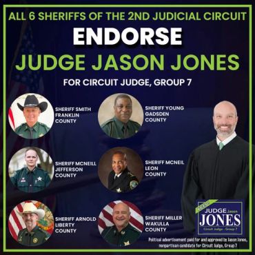 All six sheriffs endorse Judge Jason Jones for Circuit Judge.