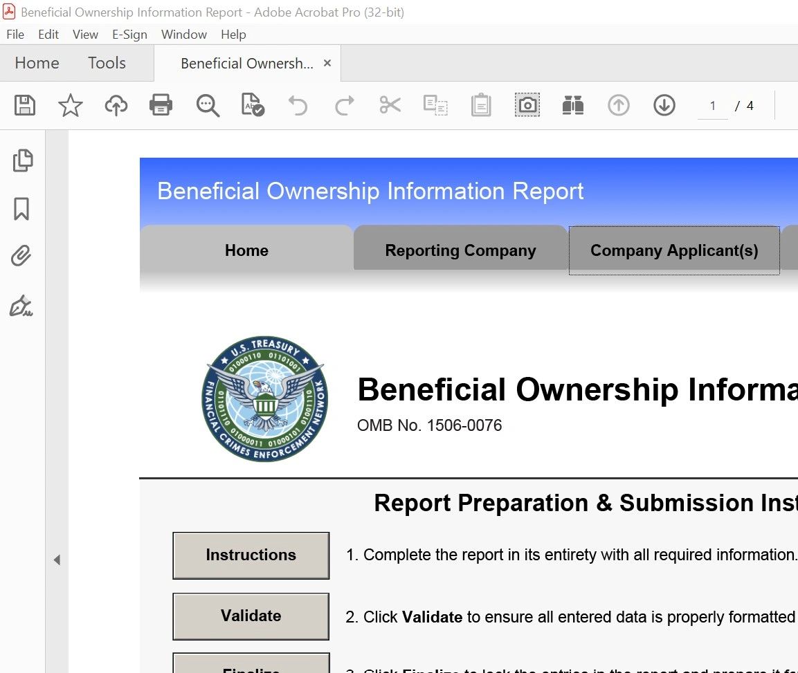 Required reporting for most LLCs, corporations.. BOI law eff 2024