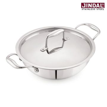 jindal utensils triply kadai with lid