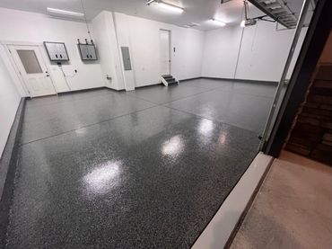 Dark Color Polyaspartic Garage Floor