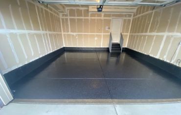 Carbon Flake Polyaspartic Garage Floor