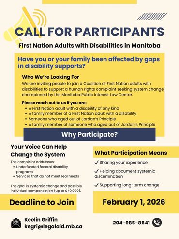 FIRST NATIONS ADULTS WITH DISABILITIES AND THEIR FAMILIES: