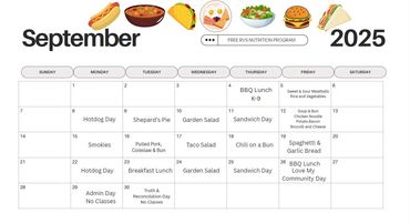 Roseau Valley Sept 2025 Breakfast and Lunch Program