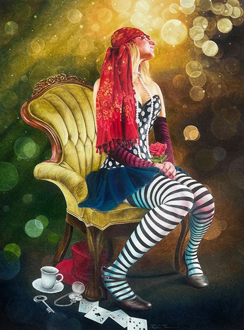 "Alice's Daydream"
Color Pencil