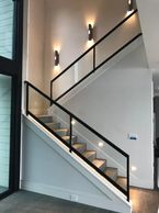 House glass railing stairs 