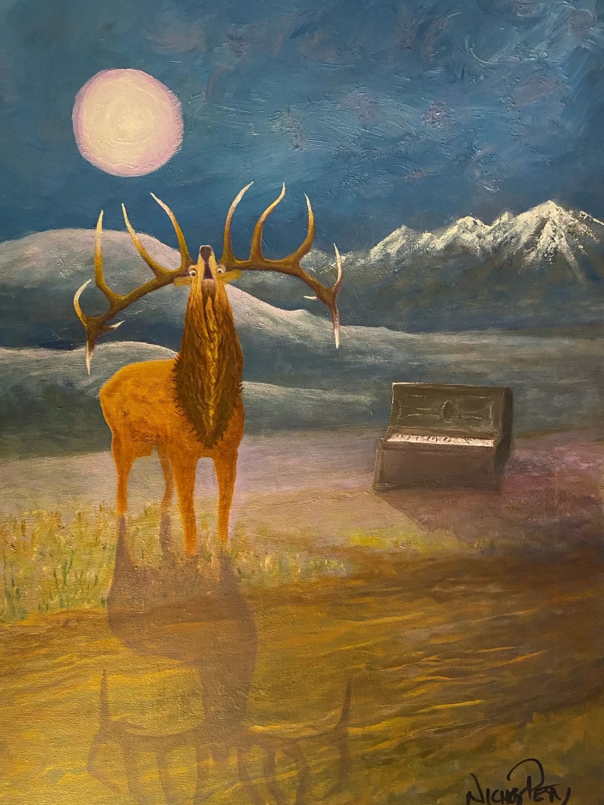 Spirits of Montana Territory, original oil on stretched canvas, 18x24. $3,000.

