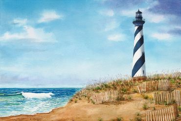 "Old Location - Cape Hateras""  Watercolor Painting on Arches 140 lb. Cold Press paper.