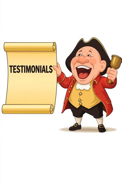 Town Cryer shouting Testimonials