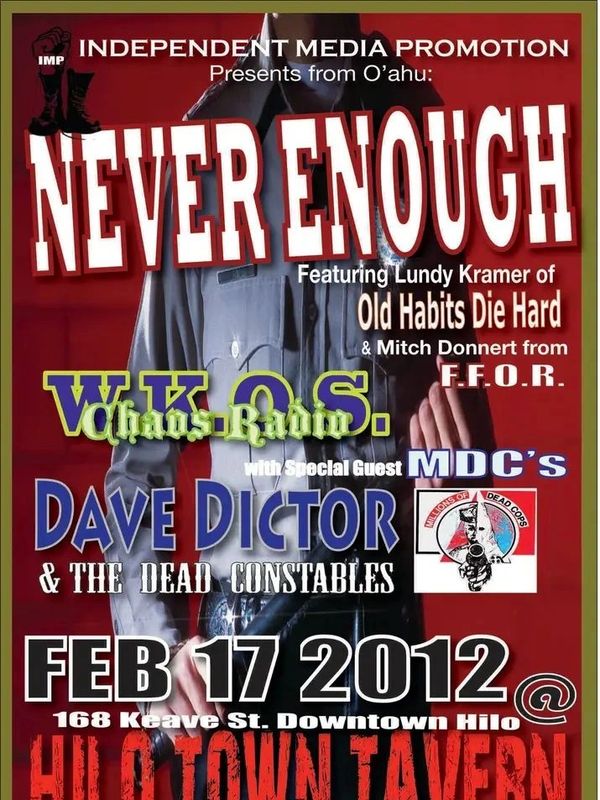 Never Enough event poster
