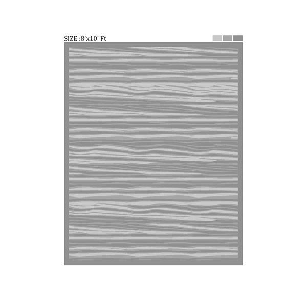 organic stripe rug design, wholesale rug design, size 8 x 10, blues and creams