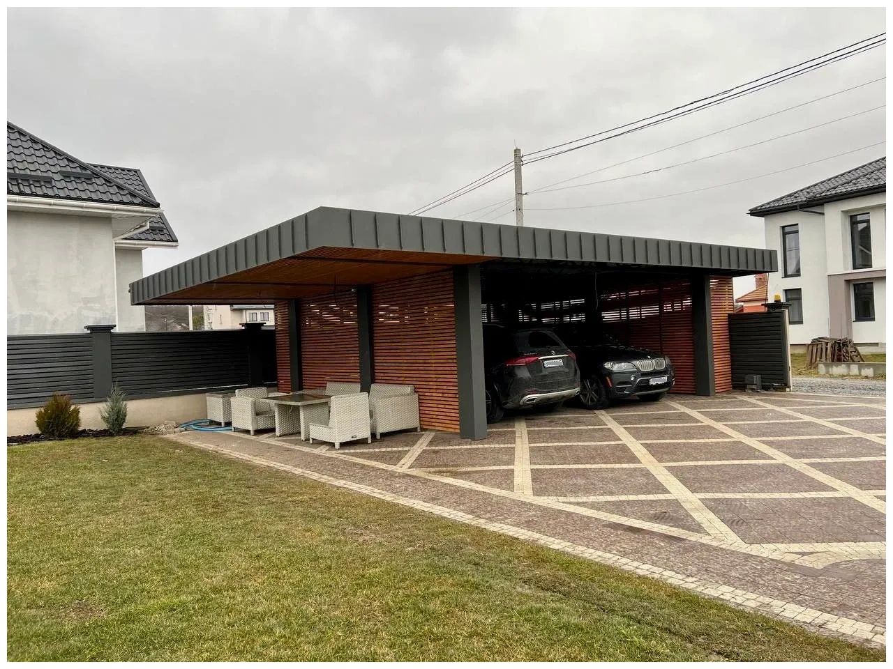 Навіс для авто, автонавіс, піднавіс, Львів, Карпортс груп, Carports Group