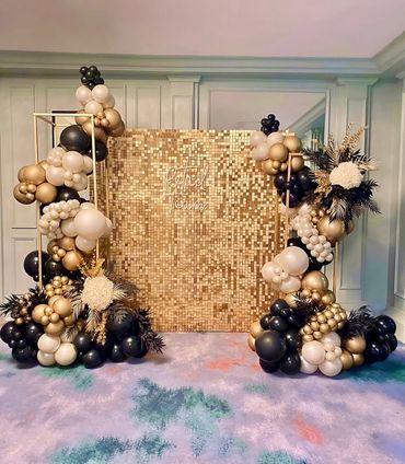sequin wall hire London, event backdrop London, shimmer wall hire London, party decor London