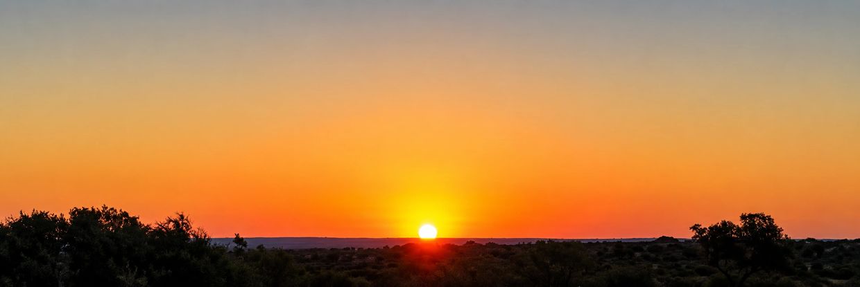 Sunset over the open plains