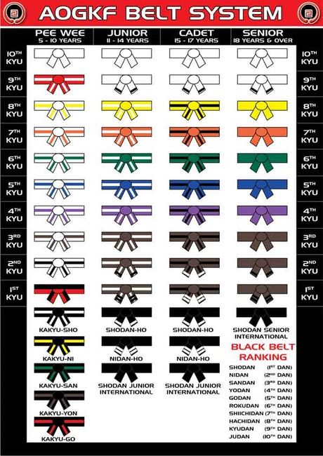 Belt System | IOGKF - Australian Okinawan Goju-ryu Karate-do Federation