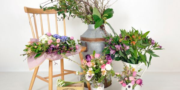 Country garden floral display