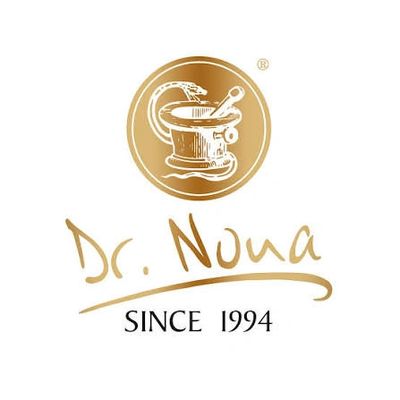 Dr. Nona logo with a snake and mortar symbol.