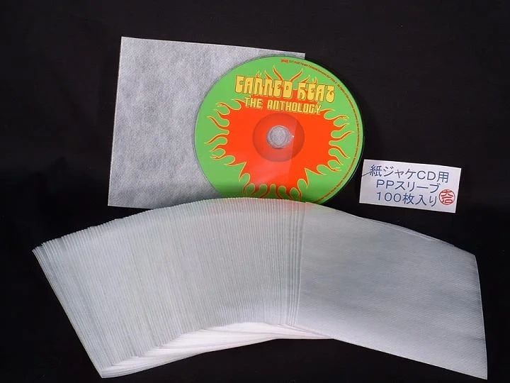 CD Mini LP White Square 1 Side Clear