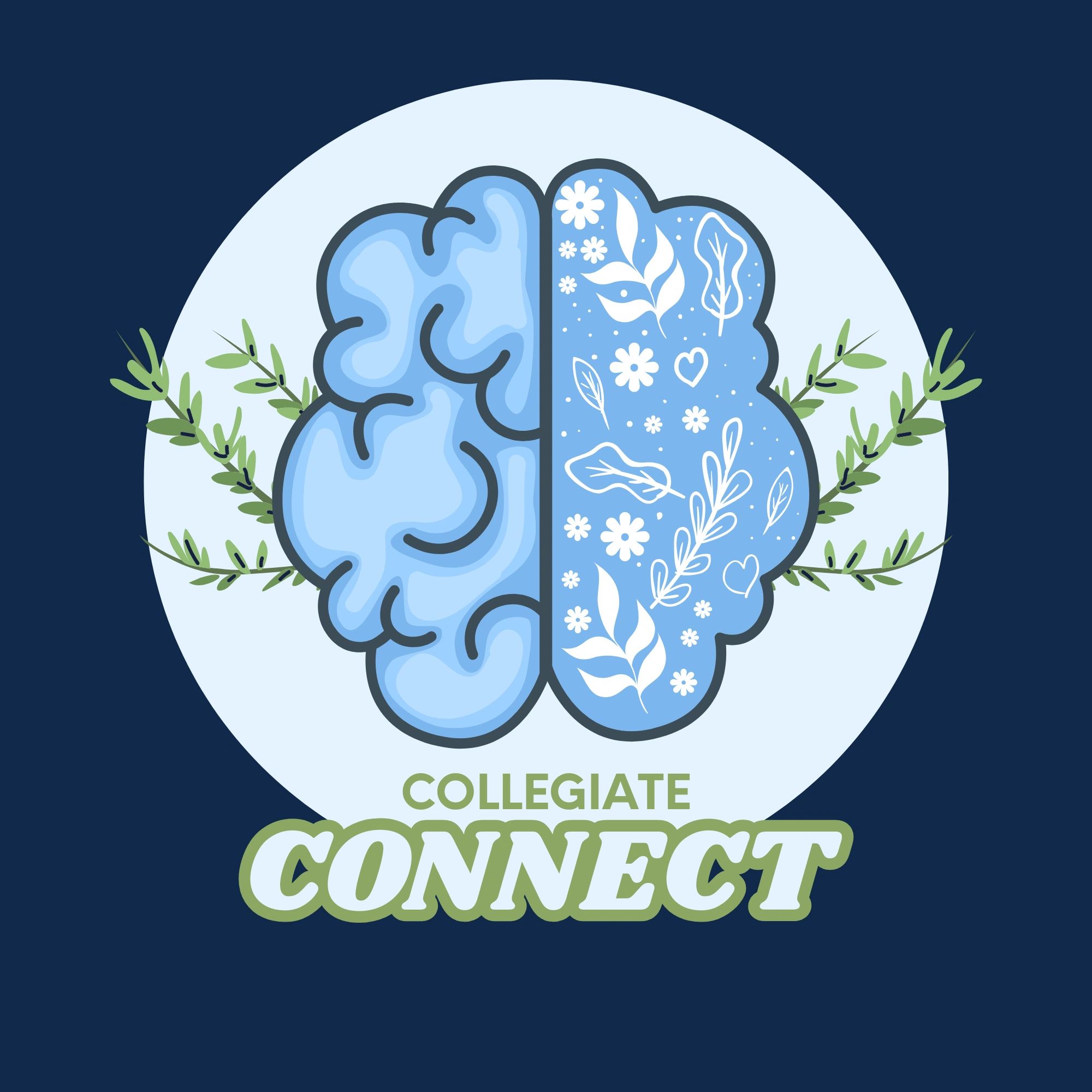 Logo with human brains and the text "COLLEGE CONNECT".