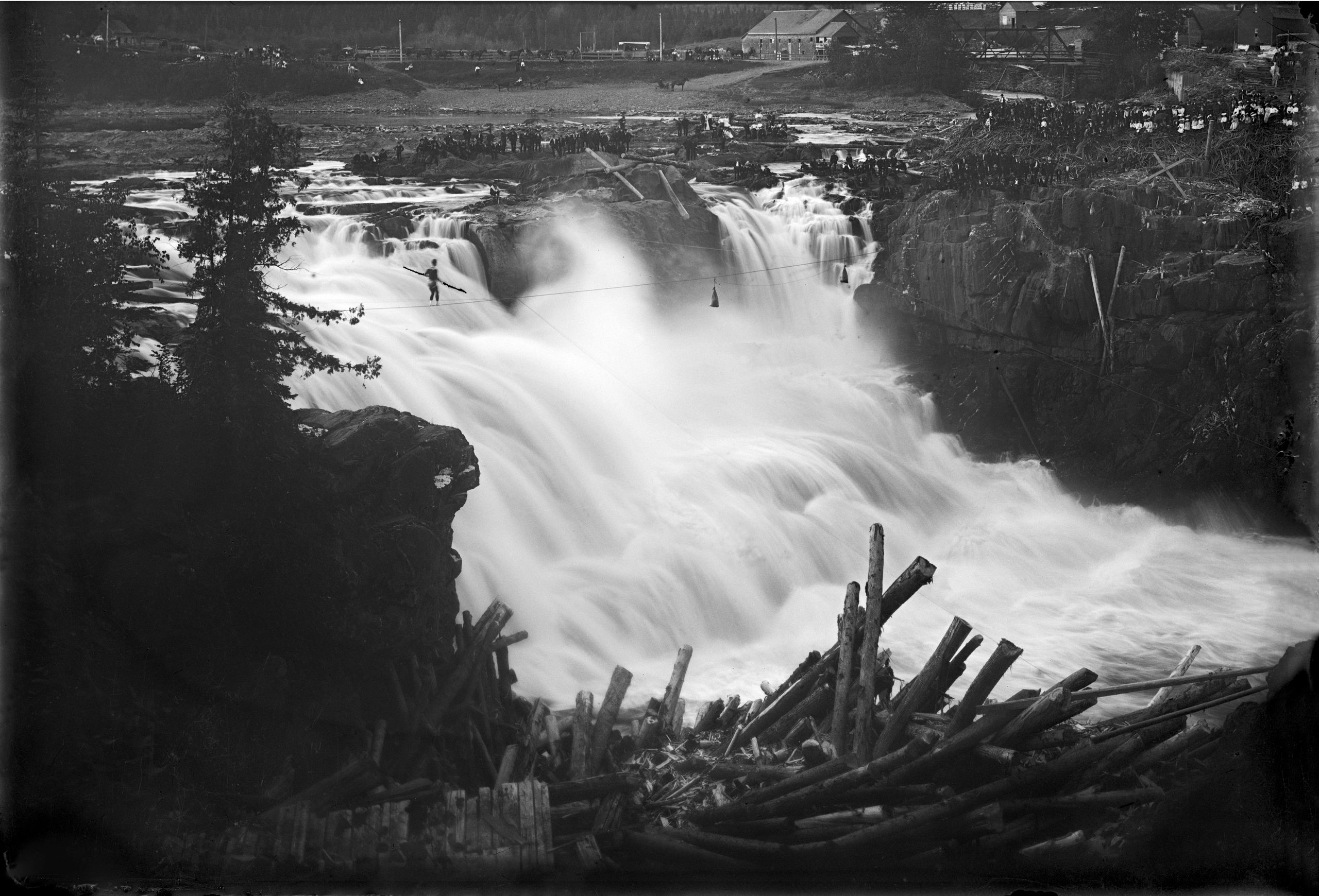 Tightrope Walking Over Grand Falls