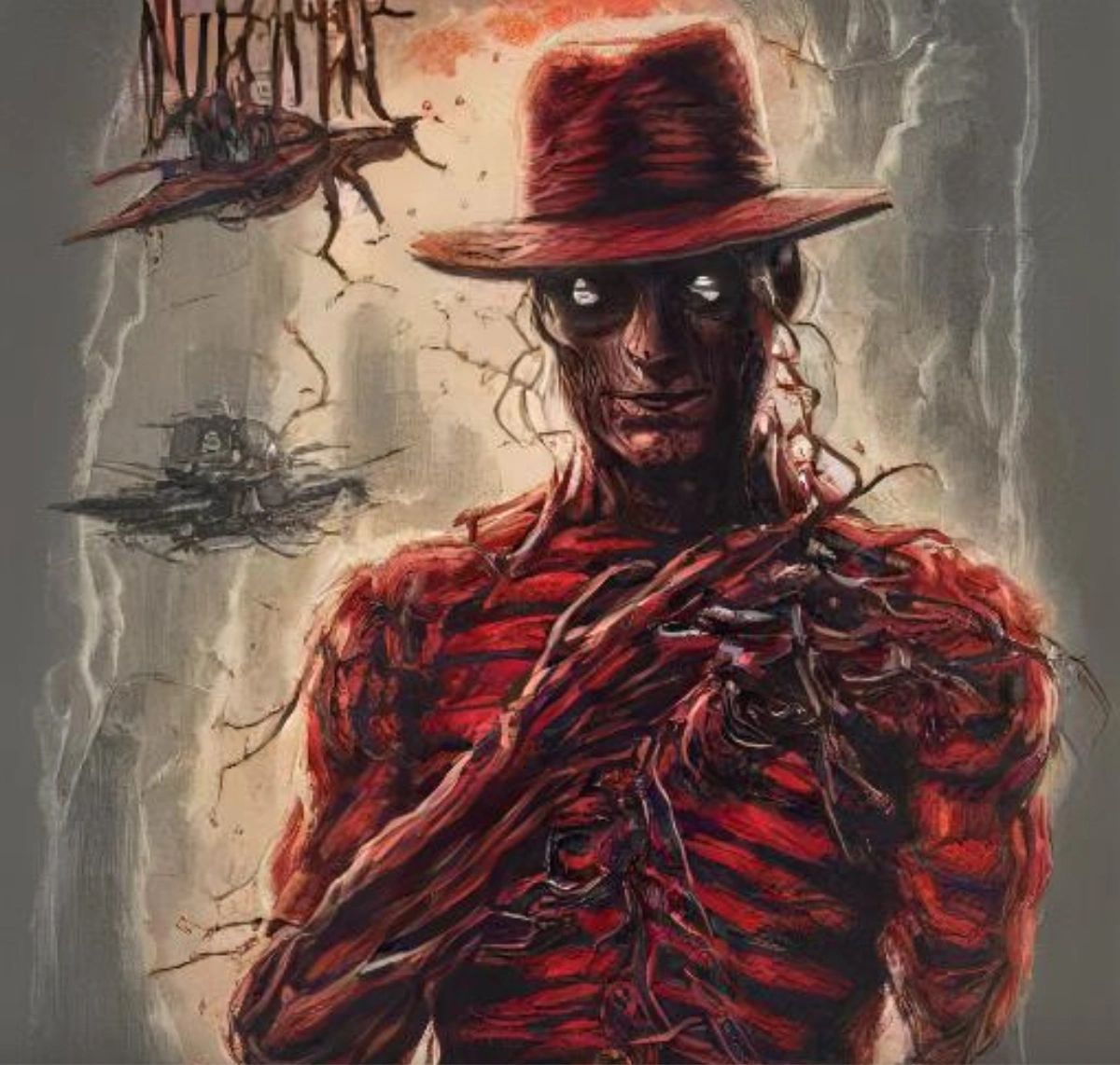 Painting of Freddy Krueger