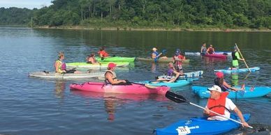 Kayaks, boats, races, water, Taylorsville Lake, Spencer County, State park
