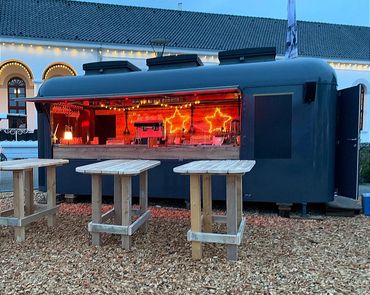 Eine mobile Strandbar auf Norderney.