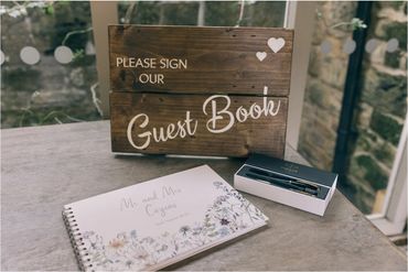 rustic wedding guest book sign