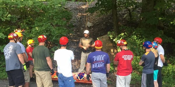 Low-angle rope rescue class