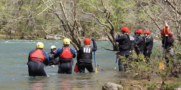 Swiftwater rescue class on the Obed Wild & Scenic River in Lansing, TN