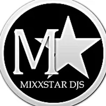 An M and a star featuring MixxStar DJs music service for parties.