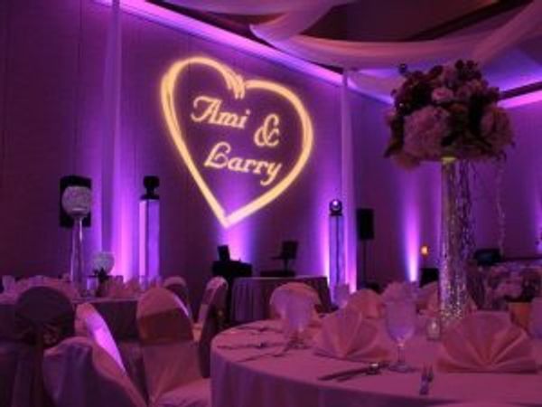 Dance Floor Monogram Gobo Light Wedding Logo Monogram MG 