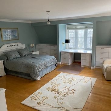 Master bedroom was painted to create a calm and inviting master bedroom retreat.