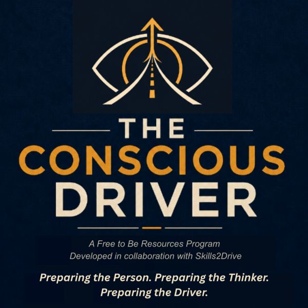 Logo for The Conscious Driver program.
