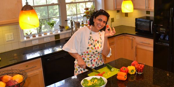 Private Chef preparing dinner at our Eden Kosher home.