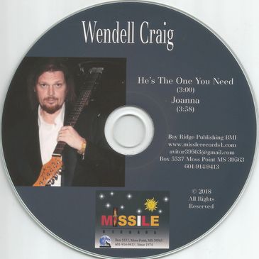 Latest Missile Records release by Wendell Craig.  Call for more information.