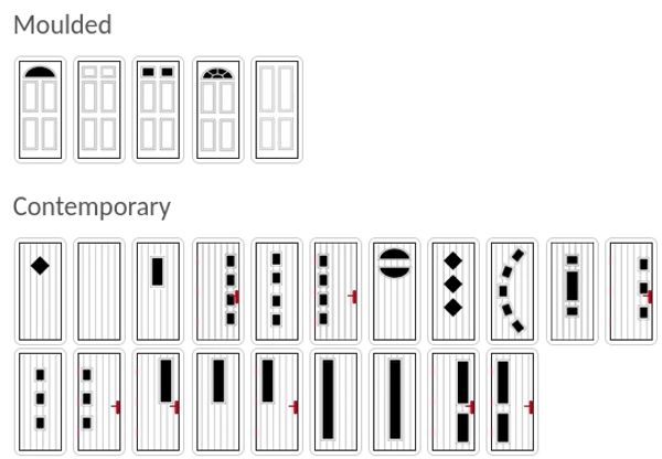 Examples of Narrow Composite Doors Available from Supply Only Composite Doors.