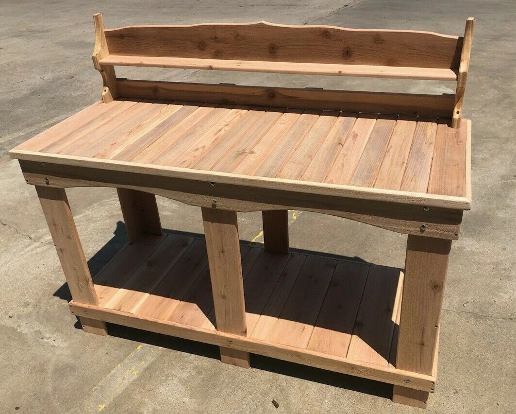 Handmade Cedar Potting Benches