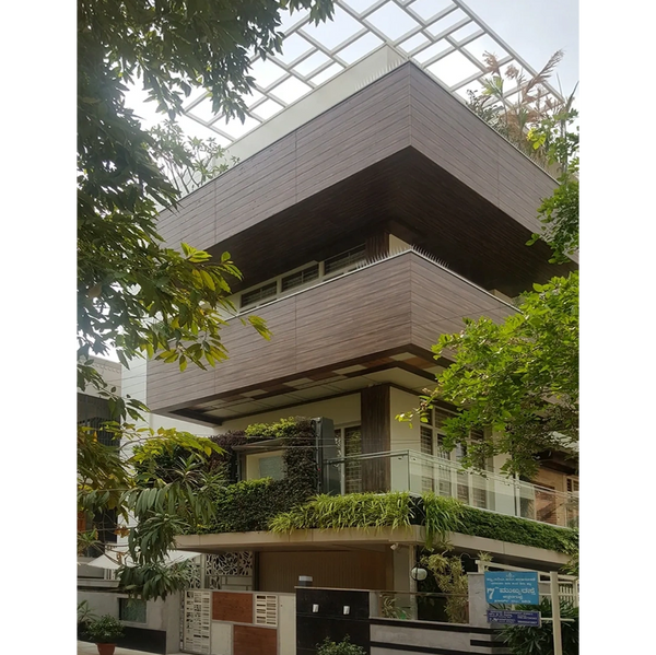 The Corner House-Fundermax cladding - Landscape in Balcony-Luxury residence in Kathriguppe Bangalore