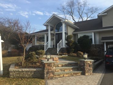 Portico, Window, Elegant Entry, Stonework, Siding, Roofing, Dormer, Extension, Masonry, Brick Pavers