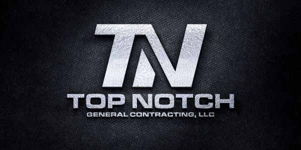 Metallic logo for Top Notch General Contracting, LLC.