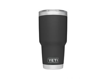 REAL YETI 20 Oz. Travel Mug With Stronghold Lid Laser Engraved Black  Stainless Steel Yeti Rambler Vacuum Insulated YETI 