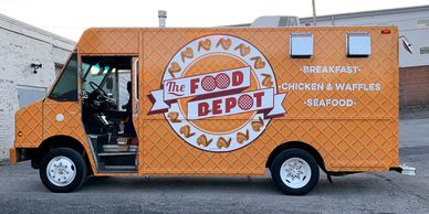 custom vehicle vinyl wrap the food depot truck cleveland ohio