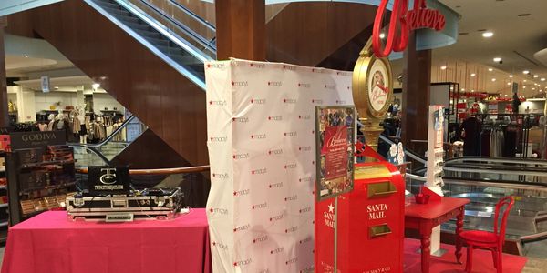 Retail promo in store Make a Wish Foundation holiday event at Mall of America.