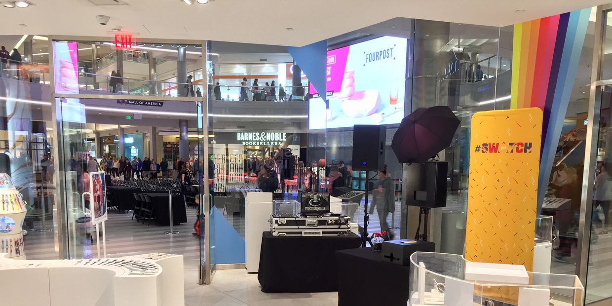 In store dj services event at Mall of America in the twin cities.