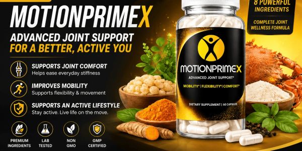 MotionPrimeX supplement promotes joint support and mobility.